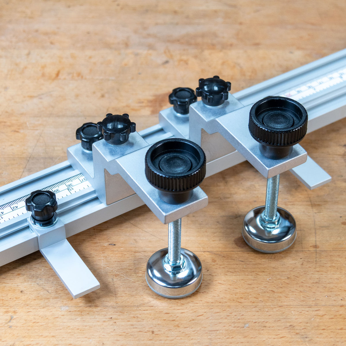 Pro-Grip hold down kit on Pro-Grip straight edge clamp