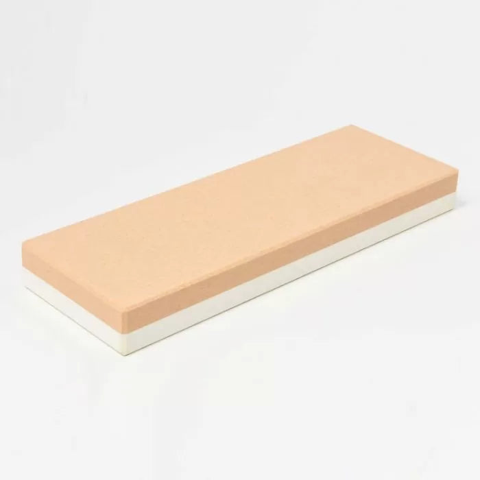 Sharpening stone rectangular double-sided whetstone for woodworking tools on white background