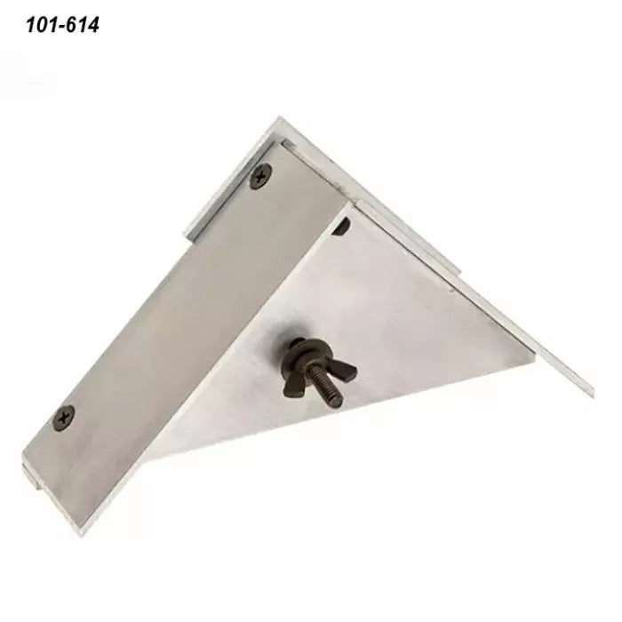 Metal woodworking miter gauge jig with wing nut, for router tables and precision cuts