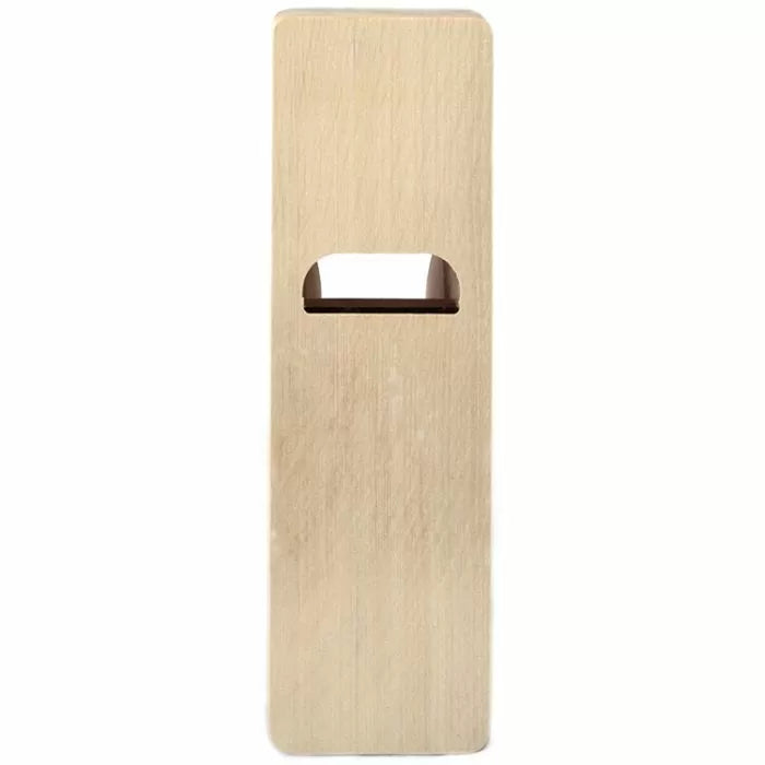 Woodworking hand plane with rectangular blade opening, woodworking tool on white background