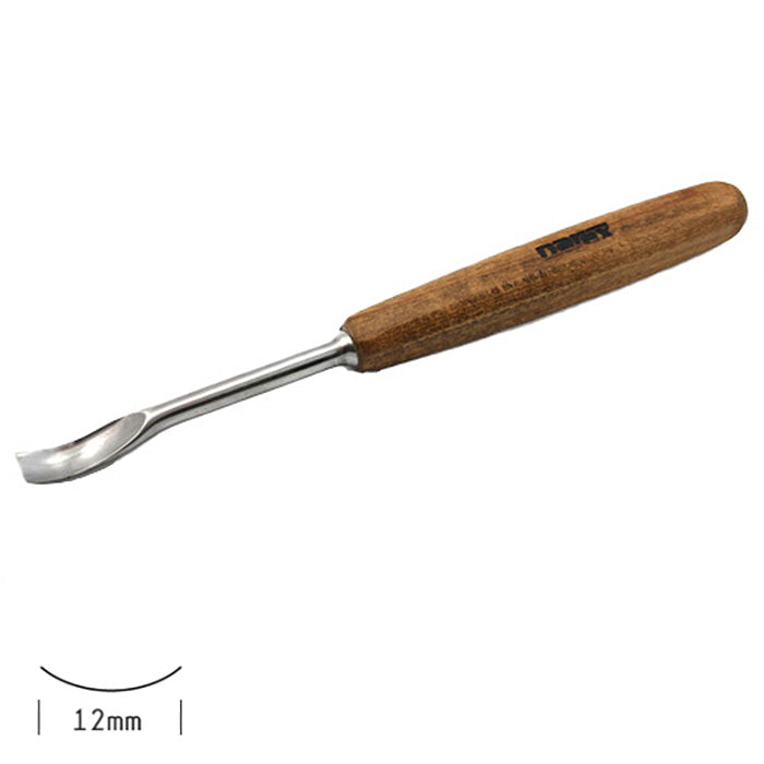 12mm wood carving gouge chisel with wooden handle for woodworking detail work