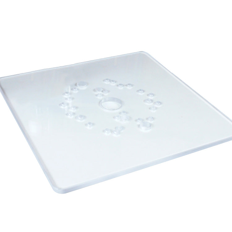 Clear acrylic router table insert plate with pre-drilled mounting holes