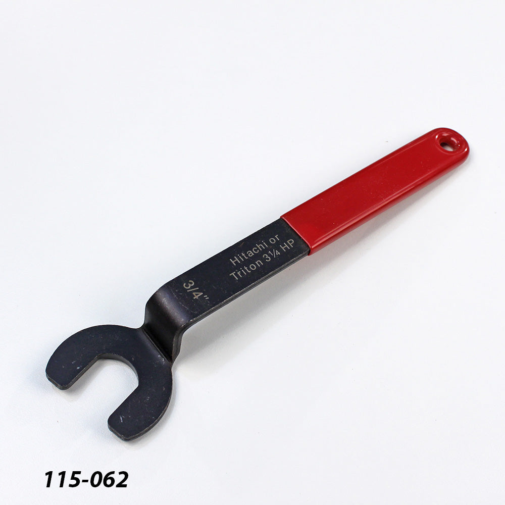 3/4 inch open-end wrench with red handle for Hitachi or Triton 3/4 HP router maintenance