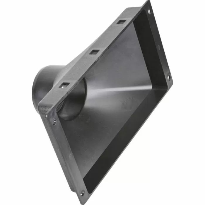 Rectangular dust hood for woodworking dust collection systems, black plastic fitting