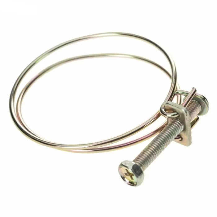 Stainless steel wire hose clamp for dust collection woodworking tools