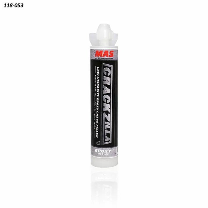 Epoxy crack filler cartridge for woodworking and repairs on white background