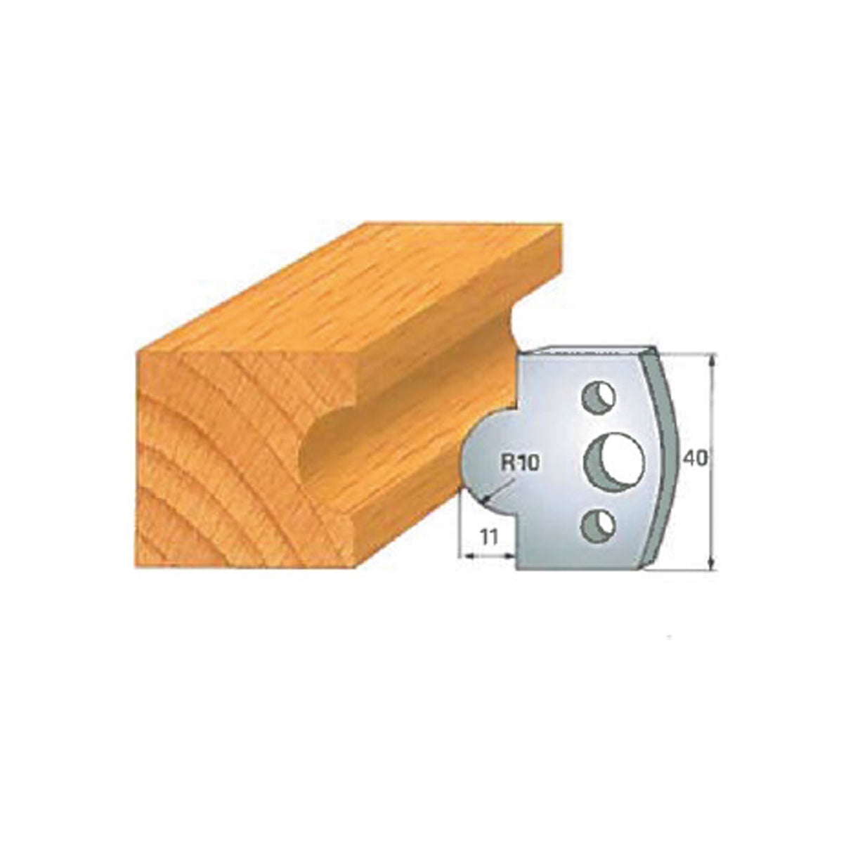 Woodworking molding template and shaper cutter head with groove profile and dimensions