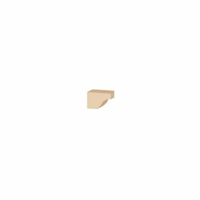 Wood molding sample with decorative ogee profile for woodworking projects