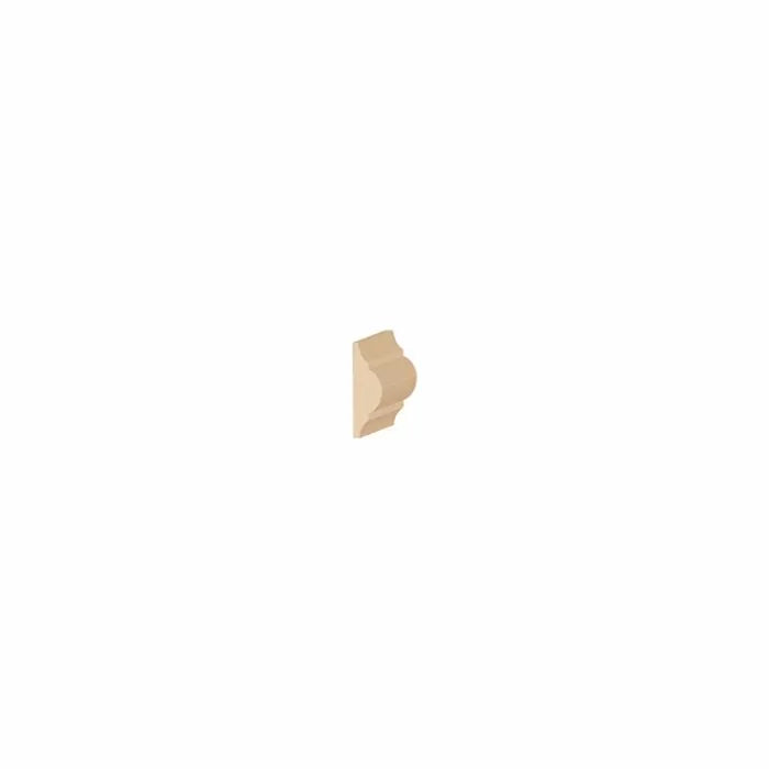 Cove molding wood profile for woodworking and trim projects on white background
