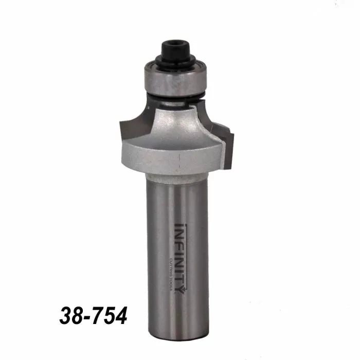 Carbide router bit with bearing, number 38-754, for woodworking and joinery.