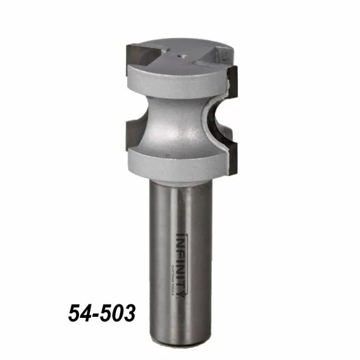Carbide woodworking router bit with a rounded profile, product number 54-503