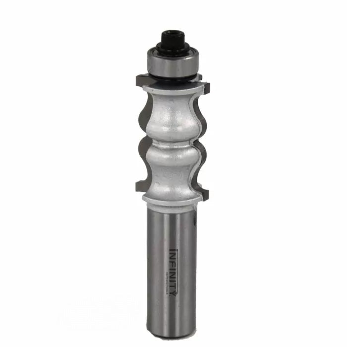 Ogee router bit with ball bearing guide for woodworking and decorative edging