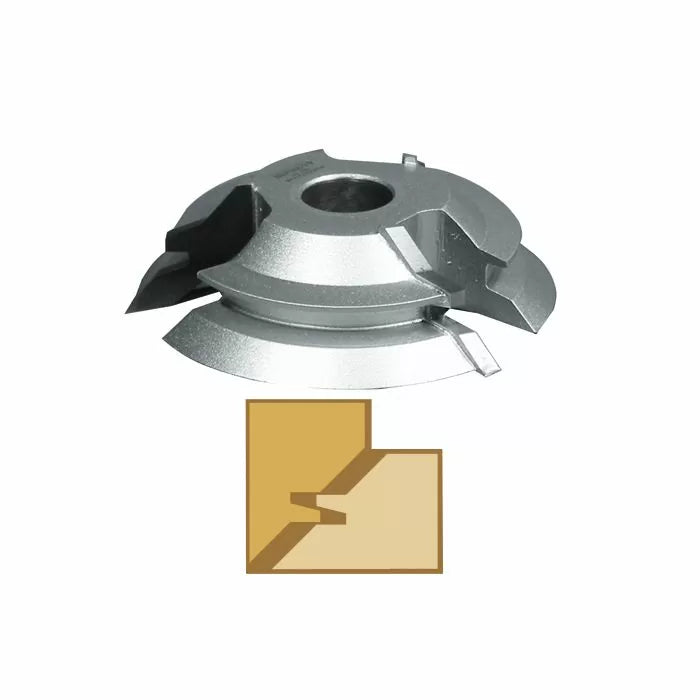 Grooving and tongue cutter head for woodworking, carbide-tipped, isolated on white background