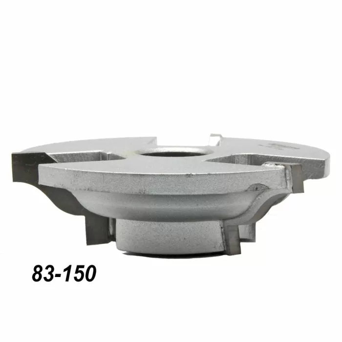 Carbide-tipped woodworking shaper cutter head, model 83-150, for precision joinery