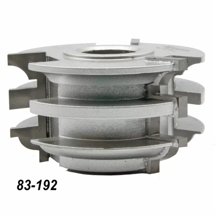 Stacked dado router bit with multiple cutting blades for woodworking precision