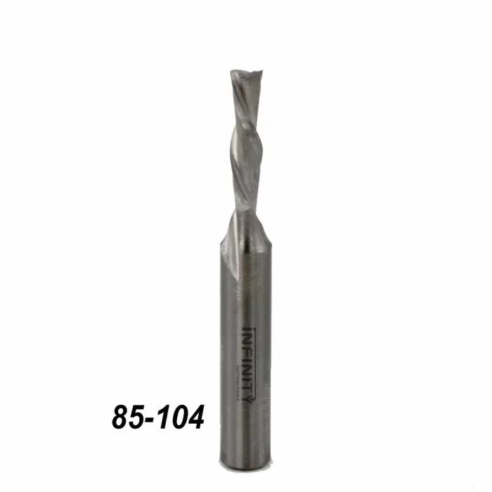 Straight single flute carbide router bit for woodworking, product number 85-104