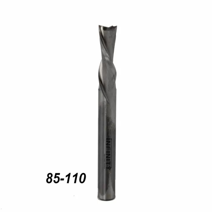 Straight flute spiral router bit with product number 85-110 for woodworking