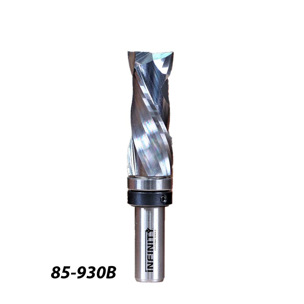 Spiral upcut router bit with sharp flutes, product code 85-930B, on white background.