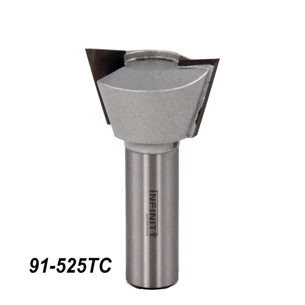 Carbide-tipped woodworking router bit, model 91-525TC, on white background