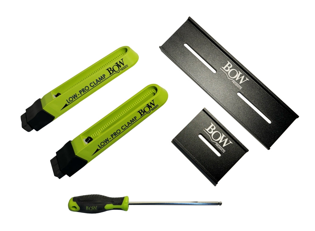 Bow Products Low-Pro Clamps and metal fences set with screwdriver for woodworking