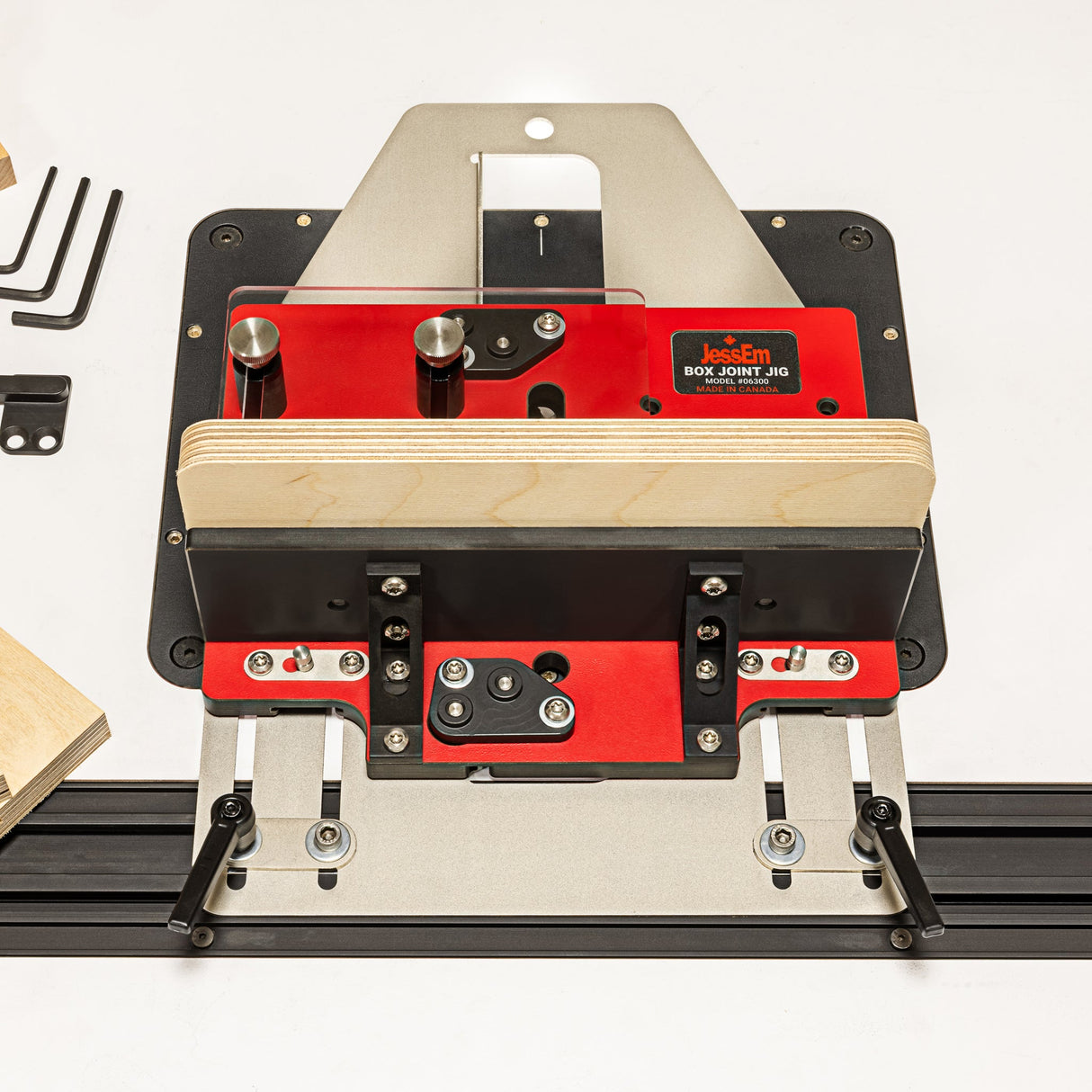 Woodworking router table with JessEm branding on a white background