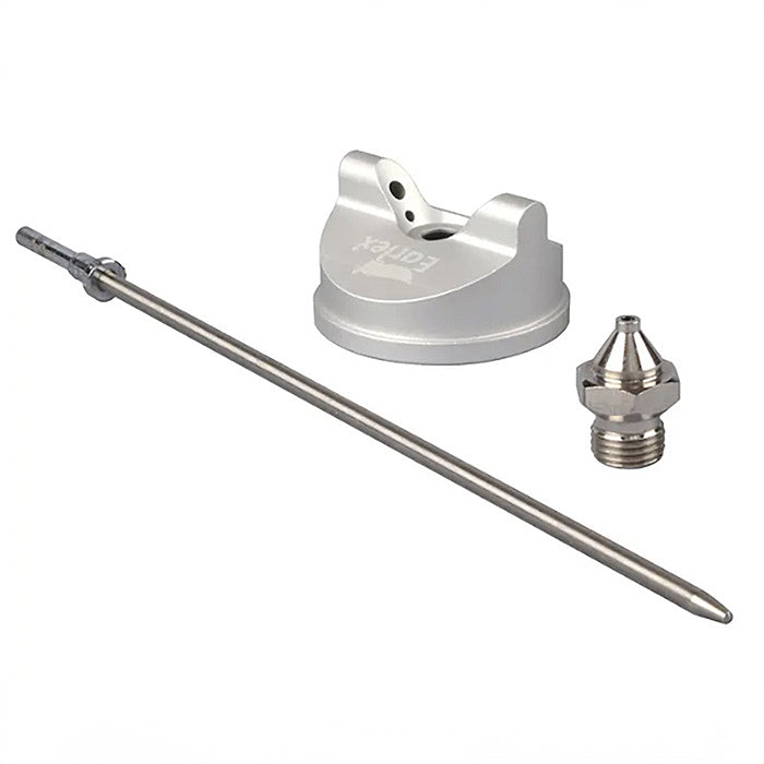 Spray gun fluid tip, needle, and air cap set for woodworking finishing tools