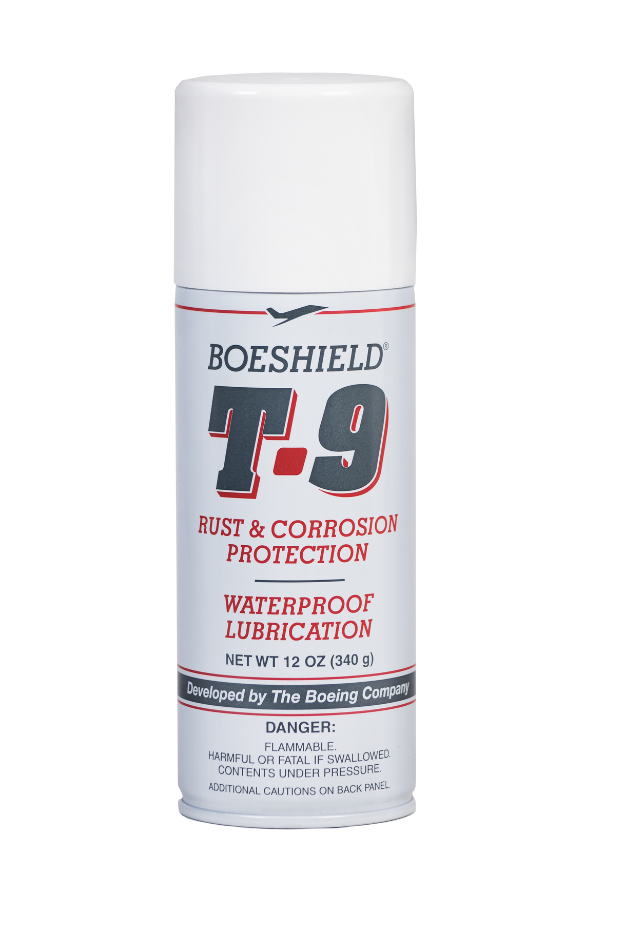 Boeshield T-9 12oz can for rust and corrosion protection, waterproof lubricant.