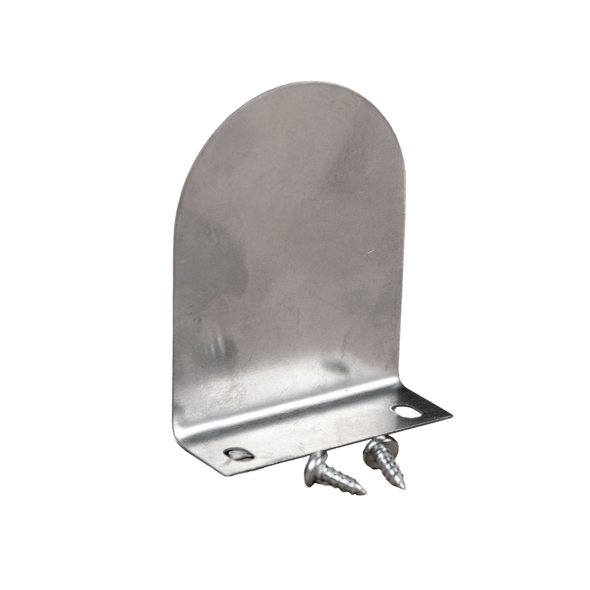 Silver metal table saw splitter with mounting screws shown on a white background.
