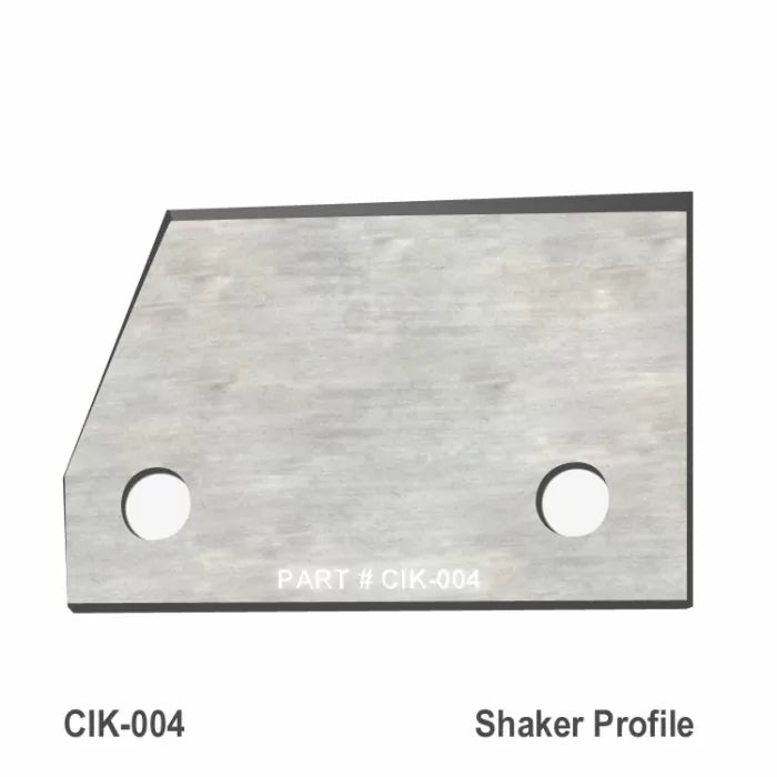 CIK-004 carbide insert knife for woodworking shaker profile with two mounting holes