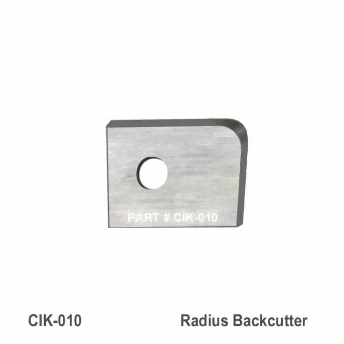 Rectangular metal radius backcutter carbide insert with hole, engraving CIK-010
