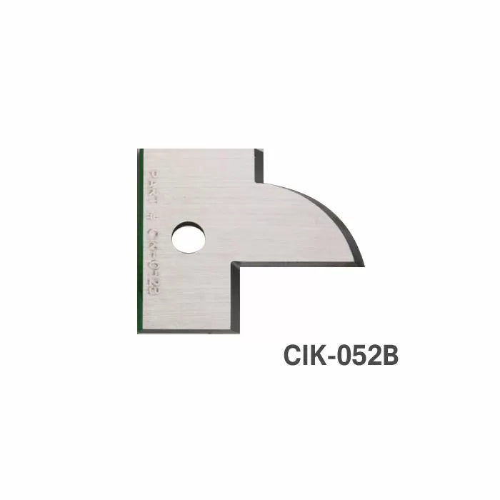 Carbide insert knife CIK-052B with hole and curved edge for woodworking tools