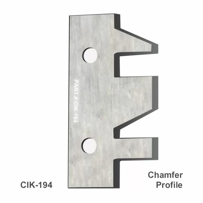 Chamfer profile carbide insert knife CIK-194 for woodworking tools