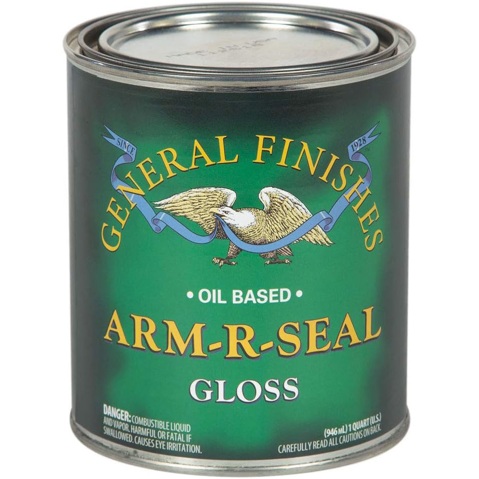 General Finishes Arm-R-Seal gloss oil-based wood finish quart can for woodworking projects