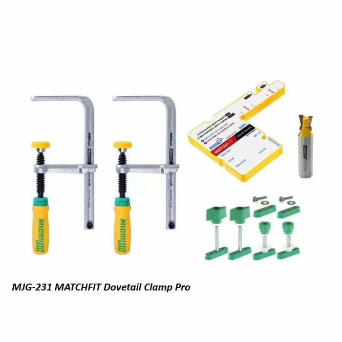 MATCHFIT Dovetail Clamp Pro woodworking clamp set with router bit and accessories
