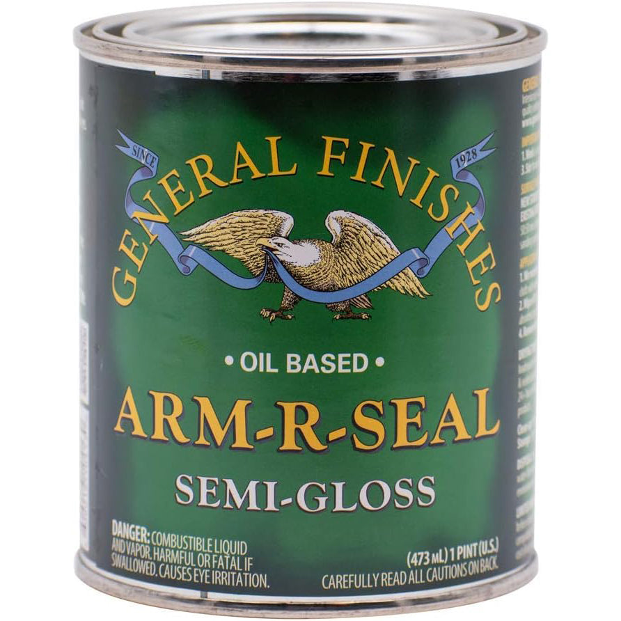 General Finishes Arm-R-Seal oil based semi-gloss wood finish can for woodworking projects
