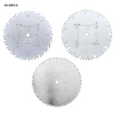 Infinity Tools 3-piece professional 10-inch table saw blade package on a white background