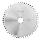 Circular saw blade with 'Infinity' branding on a white background