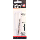 Replacement 3/32-inch HSS twist drill bits for woodworking power tools in retail packaging