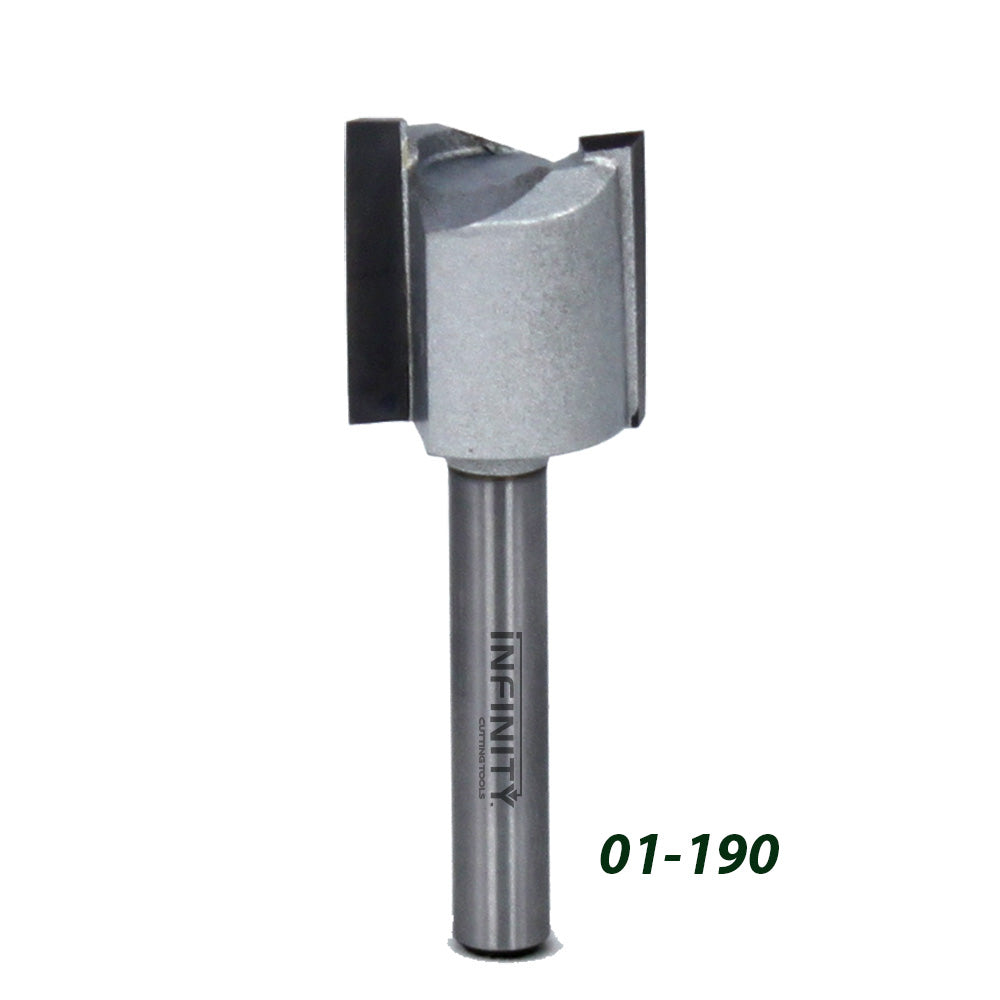 Straight router bit for woodworking, carbide cutting edge, item number 01-190