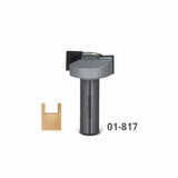 Dado router bit with sample cut profile and item number 01-817 for woodworking.