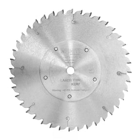 Table saw blade on a white background