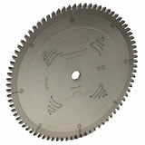 Carbide-tipped circular saw blade for woodworking with expansion slots and fine teeth