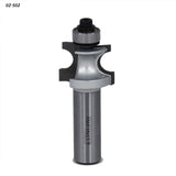 Roundover router bit with bearing for woodworking, isolated on white background