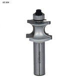 Carbide roundover router bit with bearing for woodworking, shown against white background