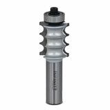 Woodworking router bit with bearing, precision milled steel, ideal for decorative edges.