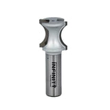 Metal woodworking router bit with ball-bearing guide, ideal for precise edge cutting