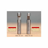 Carbide router bits for woodworking, shown with edge banding samples, item numbers 06-134 and 06-136.