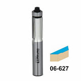 Carbide router bit for woodworking, with bearing and straight cutting edge, item 06-627