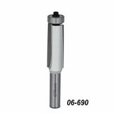 Straight flush trim router bit with top bearing, woodworking tool, SKU 06-690