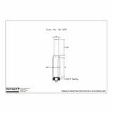 Technical drawing of straight router bit with bearing, labeled dimensions, item 06-690.